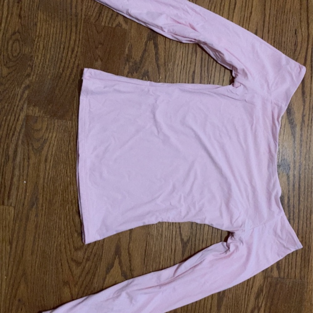 Light Pink Long Sleeve Top skims MATERIAL double lined